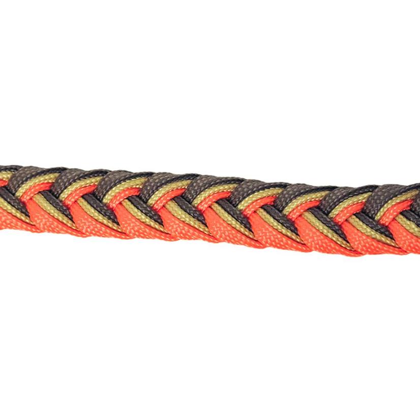 Beagley Braiding Tack Chocolate/Tan/Orange / 7.7' Martha Josey Knot Reins