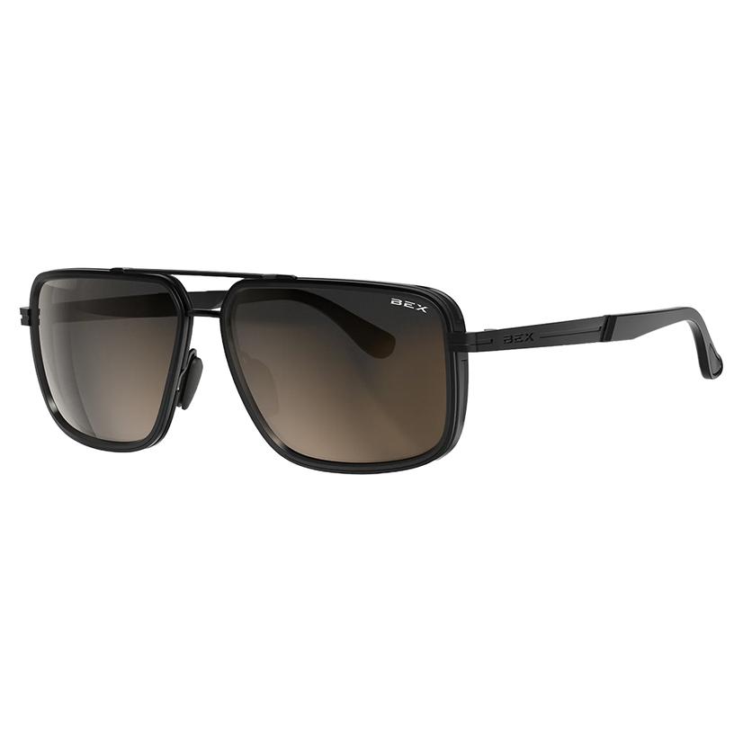Bex Apparel Black / Osfa Bex Black And Brown Dusk Sunglasses