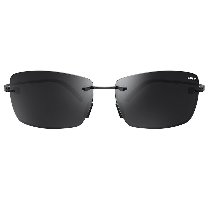 Bex Apparel Black / OSFA Bex Fynnland XL Black Frame Gray Lens Sunglasses