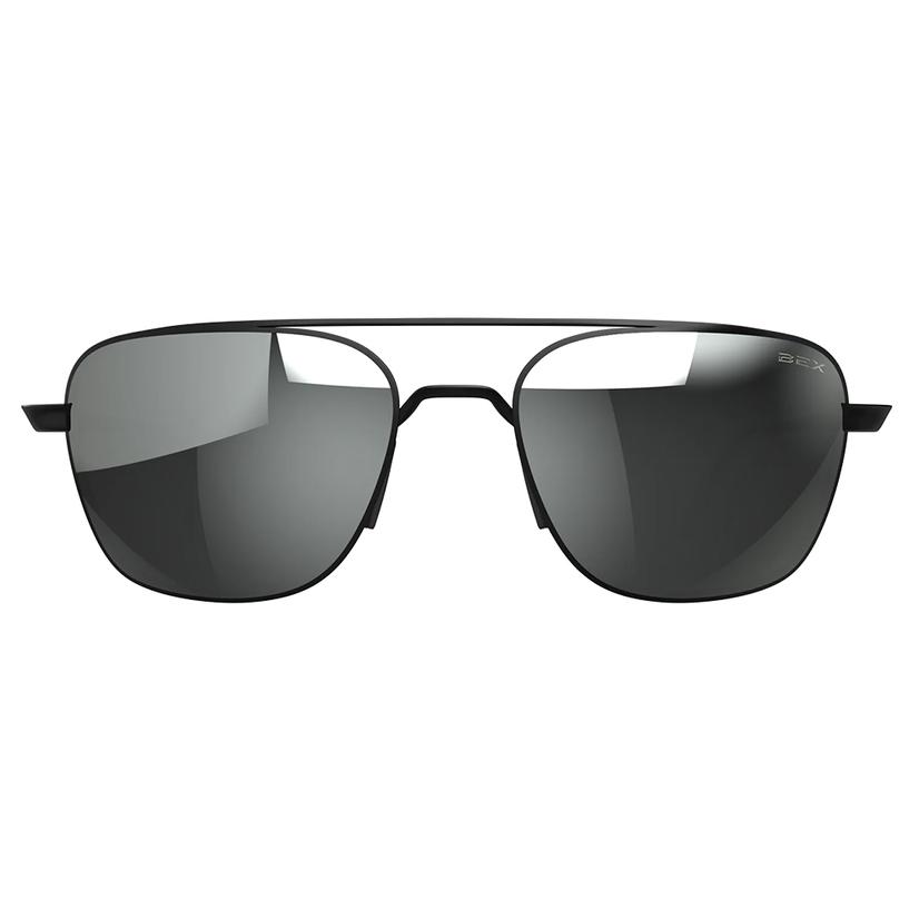 Bex Apparel Black / Osfa Bex Mach Matte Black, Gray and Silver Sunglasses