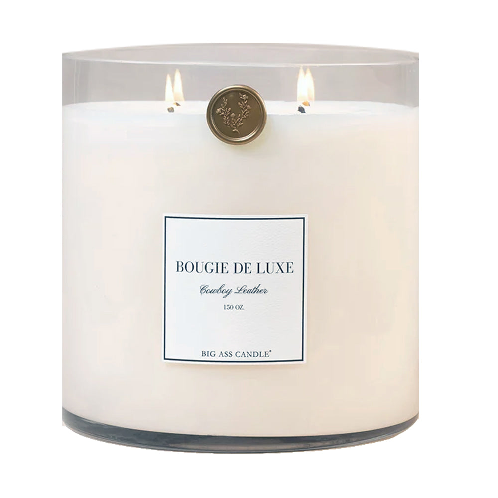 Big Ass Luxuries Home Decor BABY BIG ASS CANDLE COWBOY LEATHER