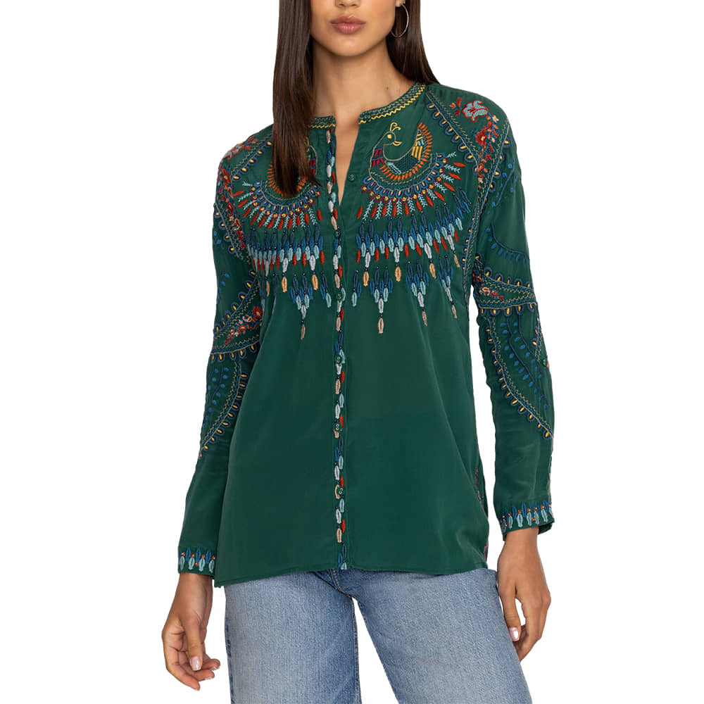 Biya Apparel Biya Rainforest Audrey Mandarin Women's Tunic