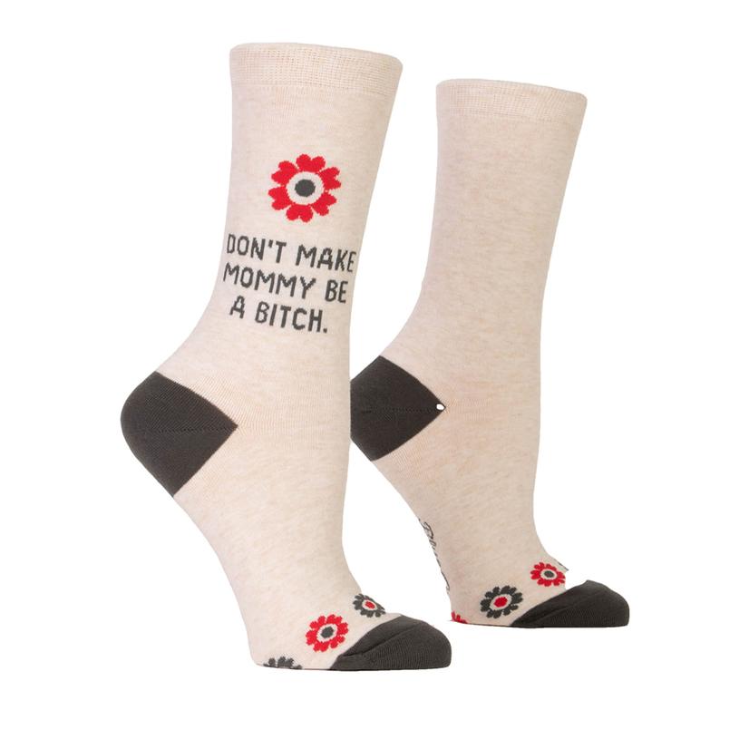 Blue Q Apparel Multi / OSFA Blue Q Don't Make Mommy Women's Crew Socks