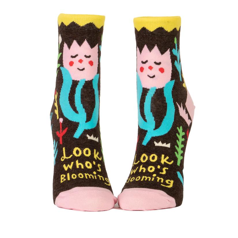 Blue Q Apparel Multi / OSFA Blue Q Look Who's Blooming Women's Ankle Socks