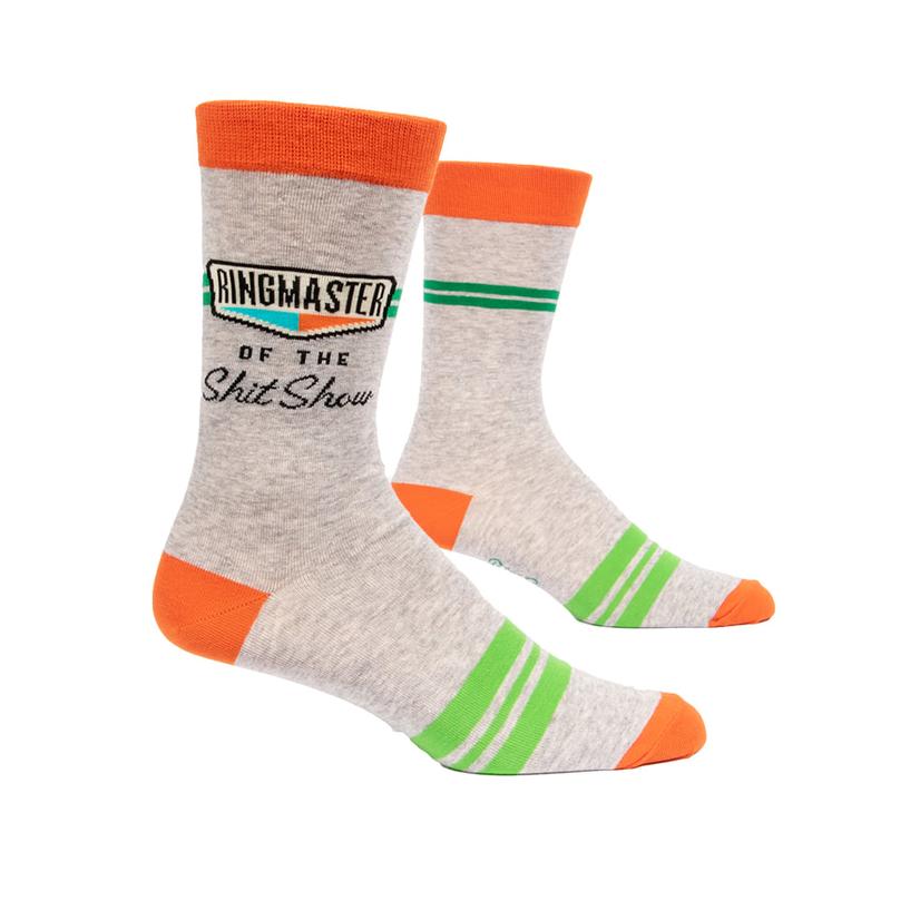 Blue Q Apparel Multi / OSFA Blue Q Ringmaster Of The S*** Show Men's Crew Socks