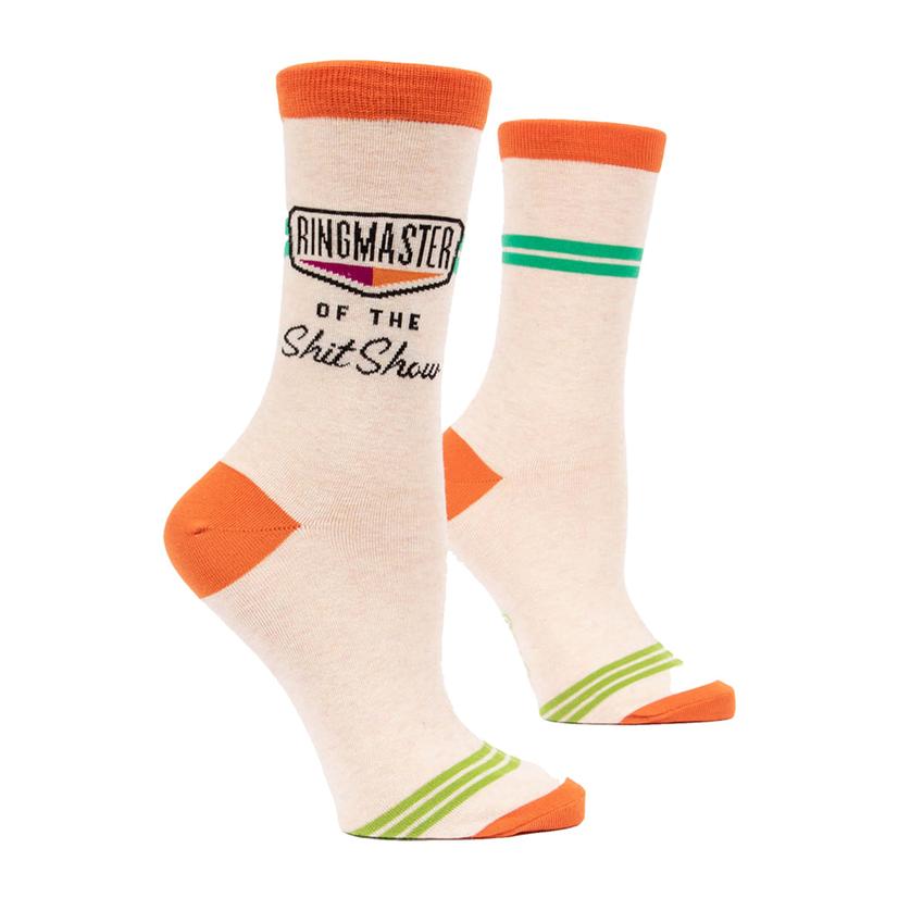 Blue Q Apparel Multi / OSFA Blue Q Ringmaster Of The S*** Show Women's Crew Socks