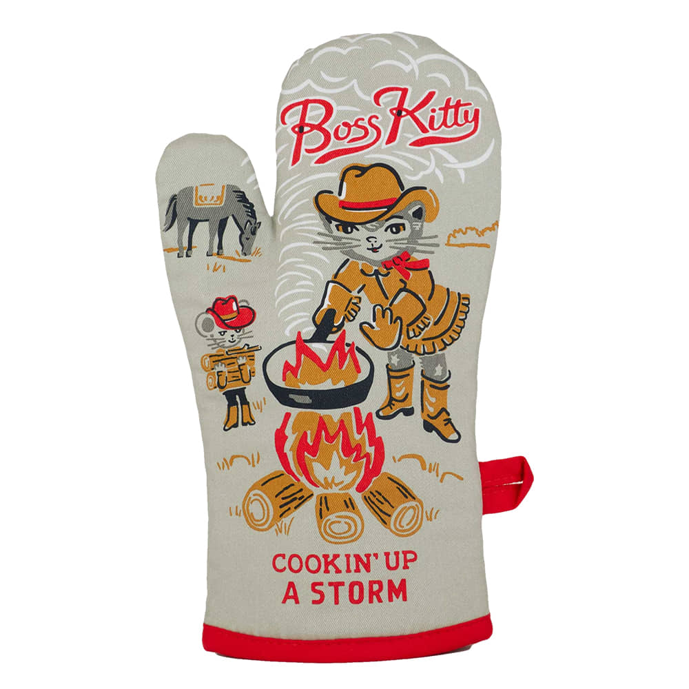 Blue Q Home Decor Blue Q Boss Kitty Cookin' Up A Storm Oven Mitt