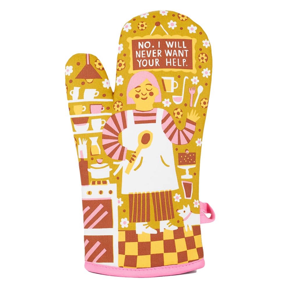 Blue Q Home Decor Blue Q I Will Never Want Your Help Oven Mitt