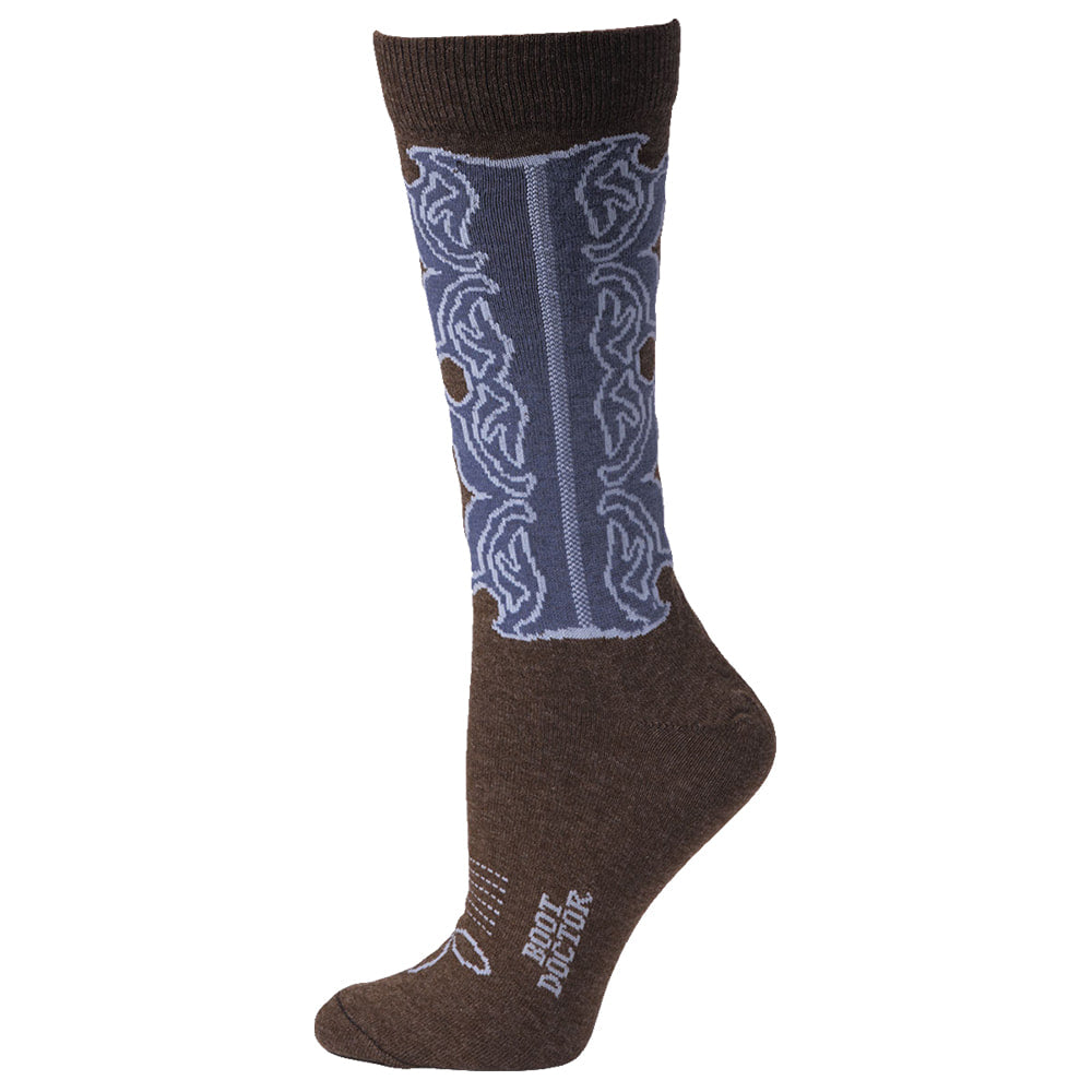 Boot Doctor Apparel Boot Doctor Ladies Crew Western Boot Design in Brown