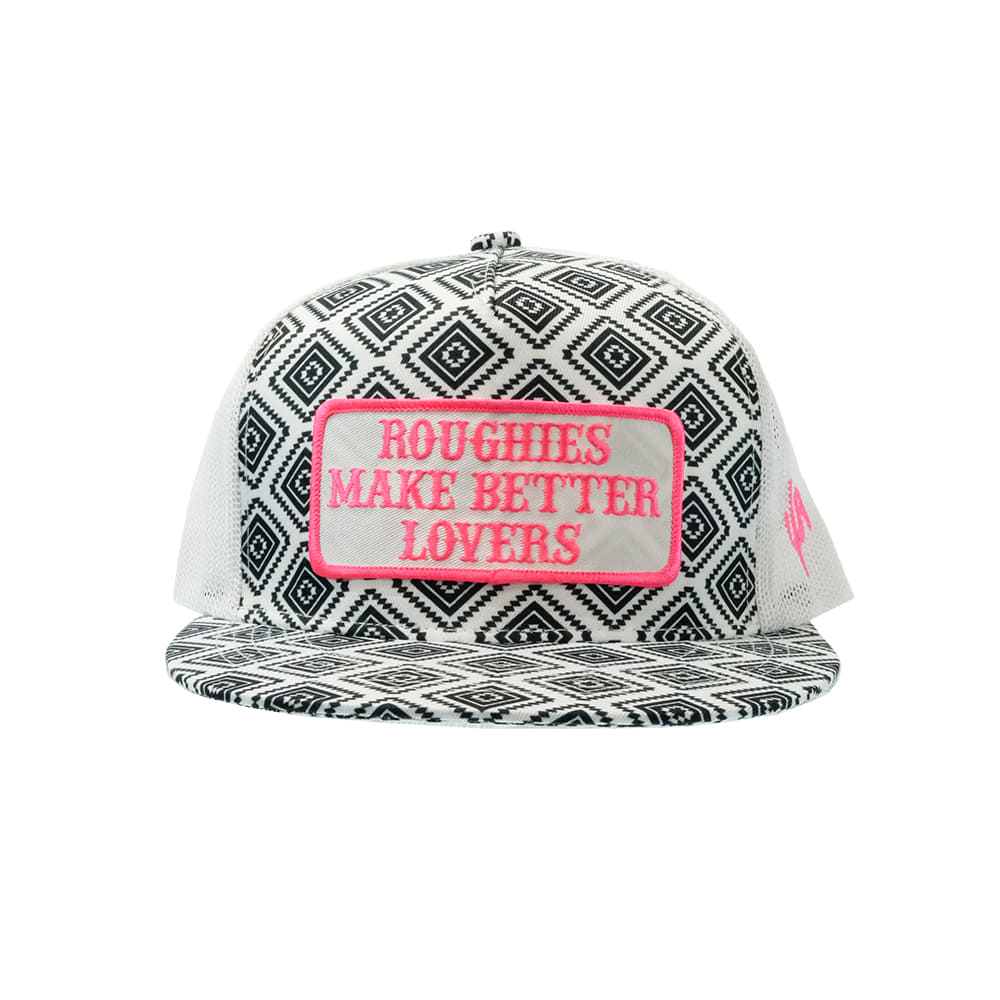 Cactus Alley Hat Co Hats Cactus Alley Hat Co Pink and White Patch White Snapback Cap
