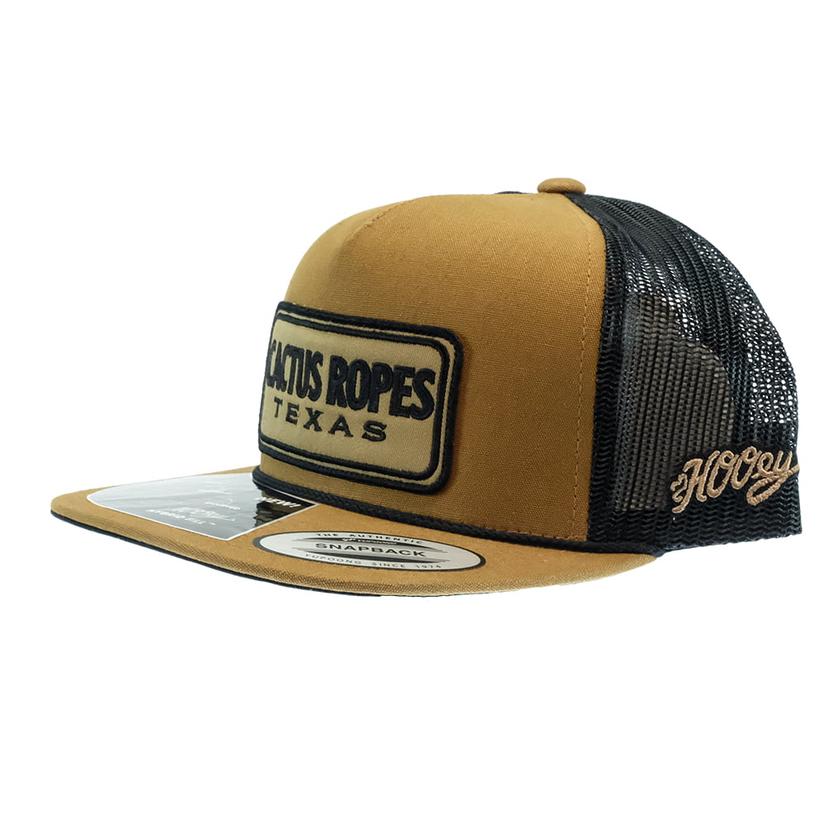 Cactus Ropes Hats OSFA / TAN/BLACK Hooey Cactus Ropes Tan & Black 5Panel Trucker Cap