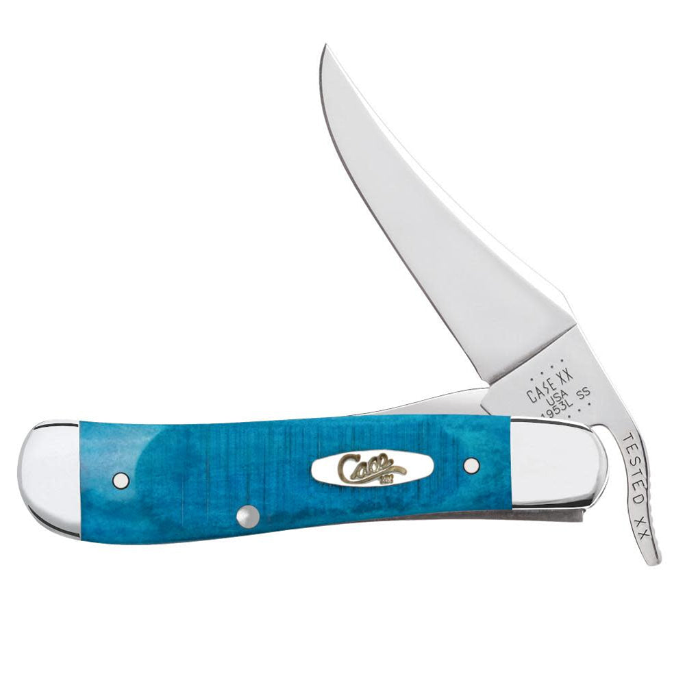 Case Knives Case Caribbean Blue Bone Sawcut Jig RussLock