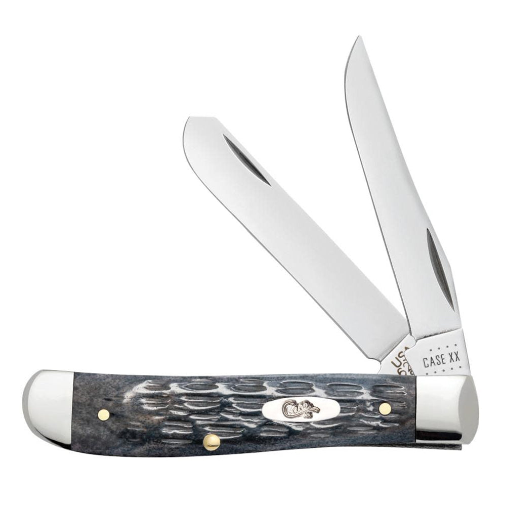 Case Knives Case Pocket Worn Crandall Jig Gray Bone Mini Trapper