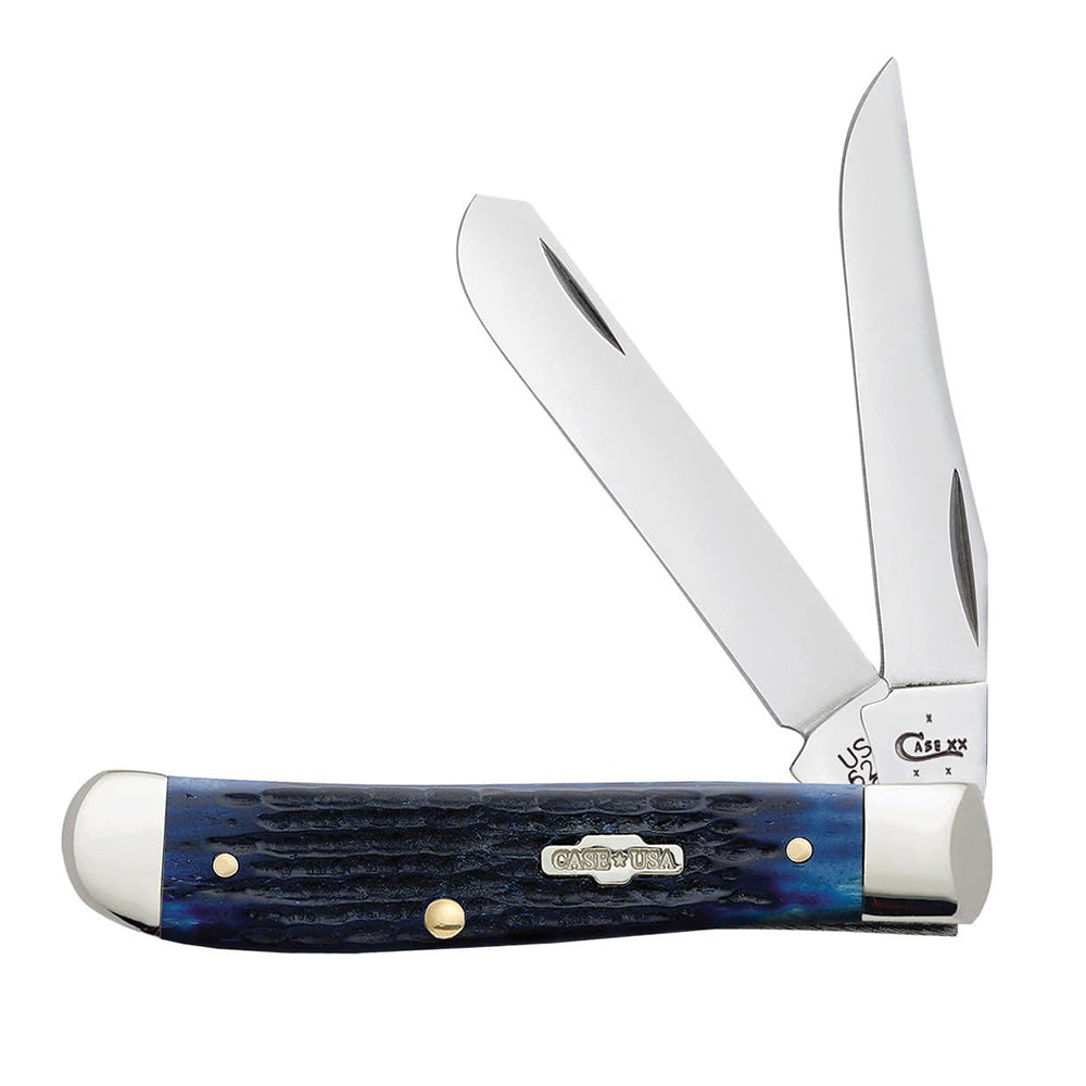 Case Knives Case Rogers Corn Cob Jig Mini Blue Bone Trapper