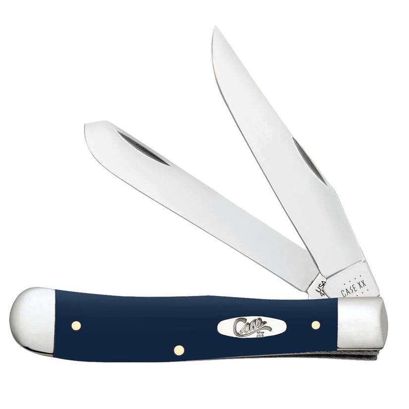 Case Knives Navy Case Navy Blue Synthetic Smooth Trapper Knife
