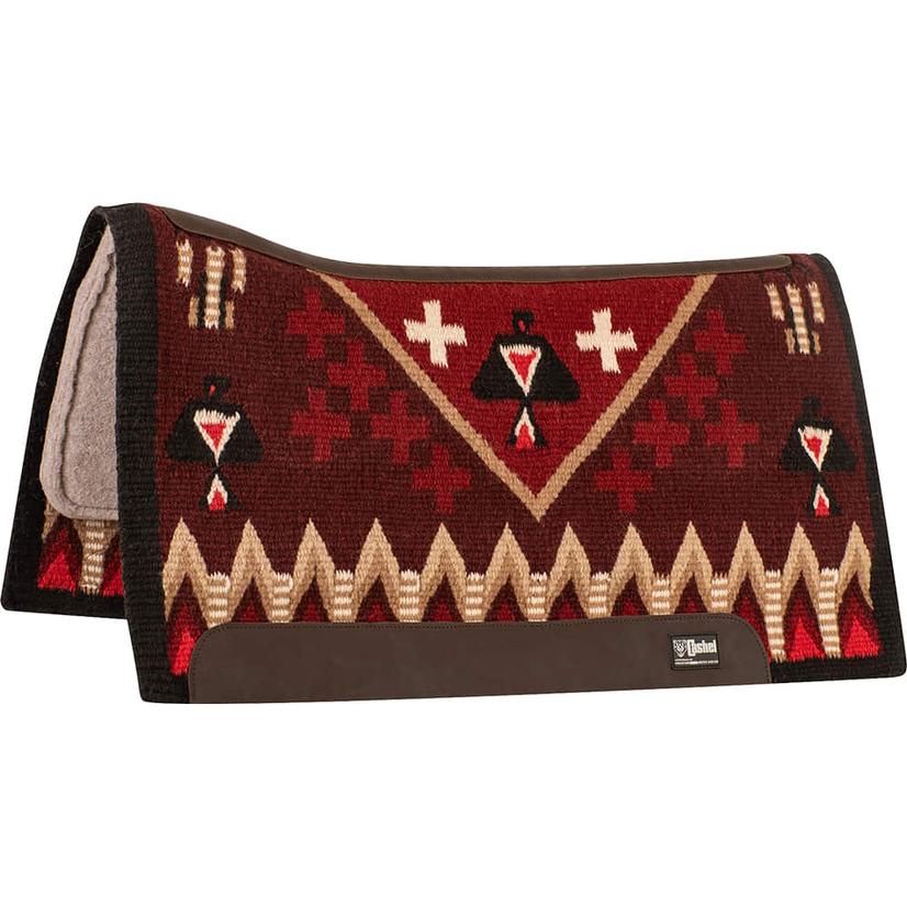 Cashel Tack 34"X38" / Burgundy/Tan Cashel Felt Bottom Blanket 34 x 38 x 1"