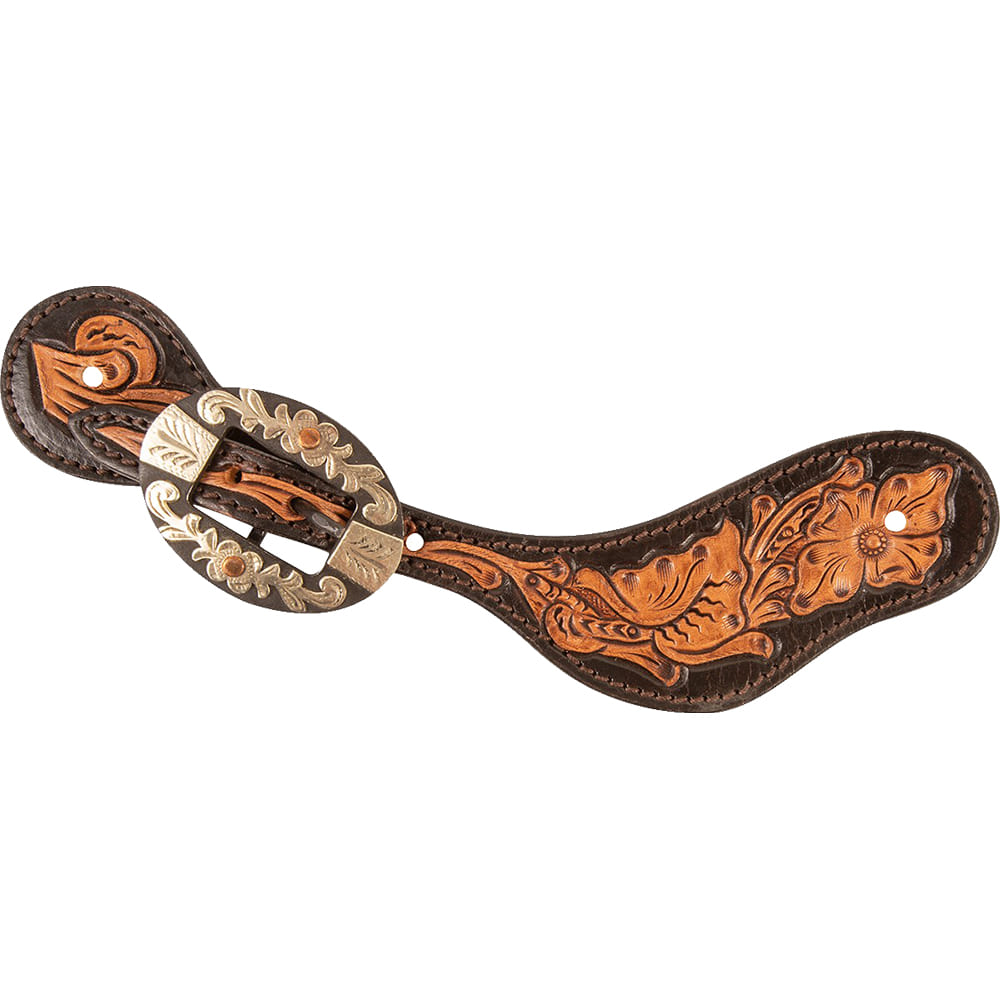 Cashel Tack Cashel Floral Tool Two Tone Spur Strap