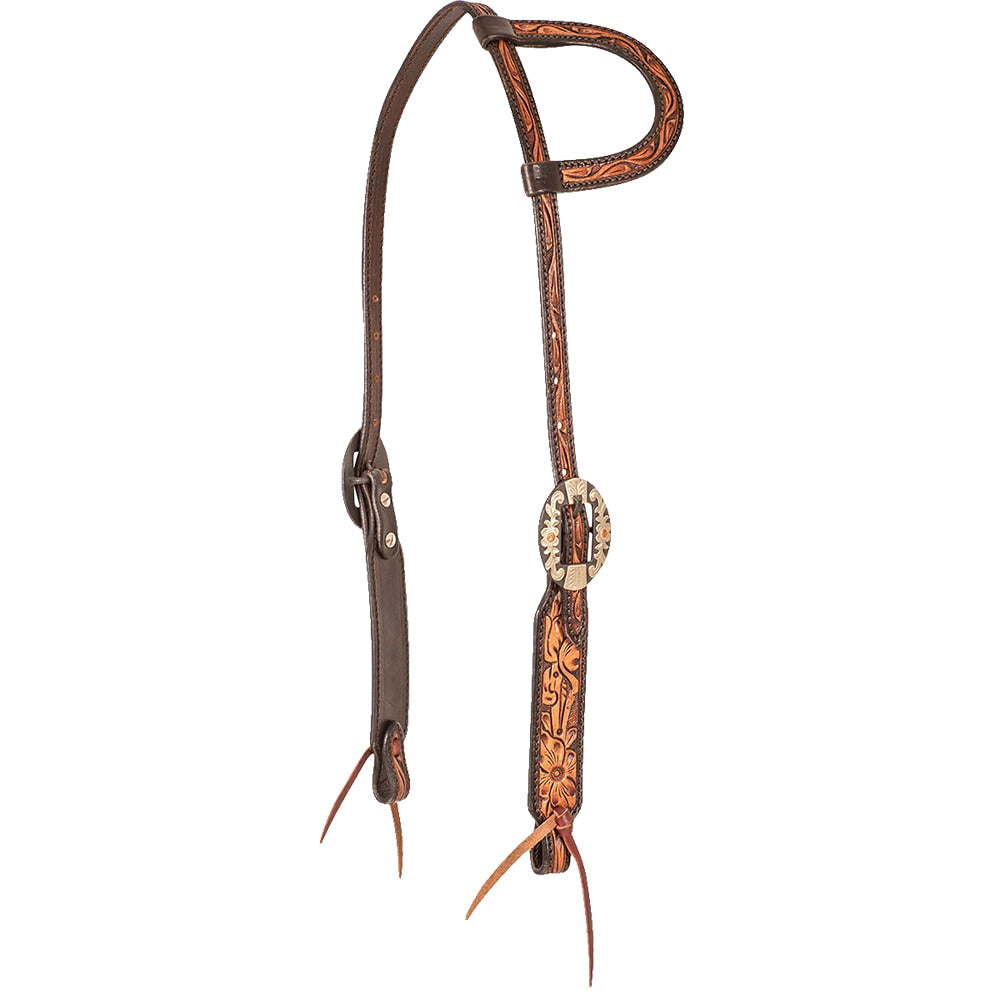 Cashel Tack Cashel Two Tone Floral Buckle Slip Ear Headstall