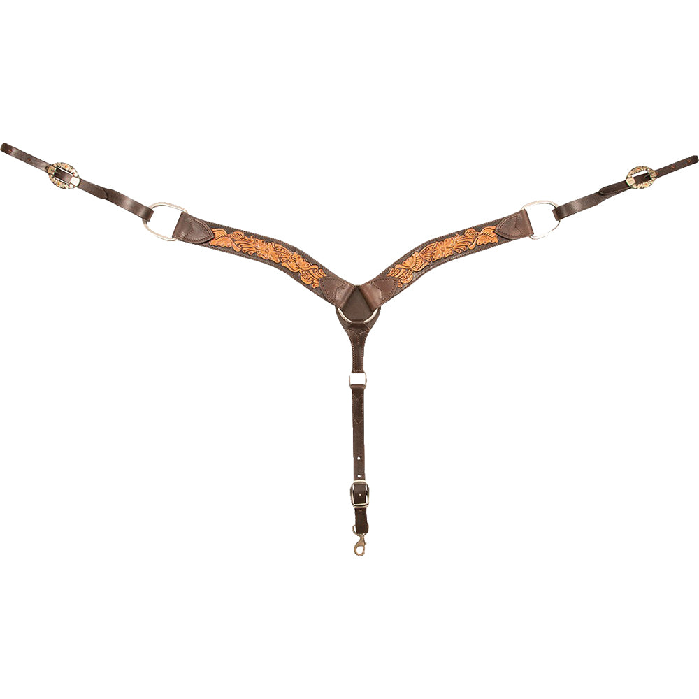 Cashel Tack Cashel Two Tone Floral Tooling Breastcollar