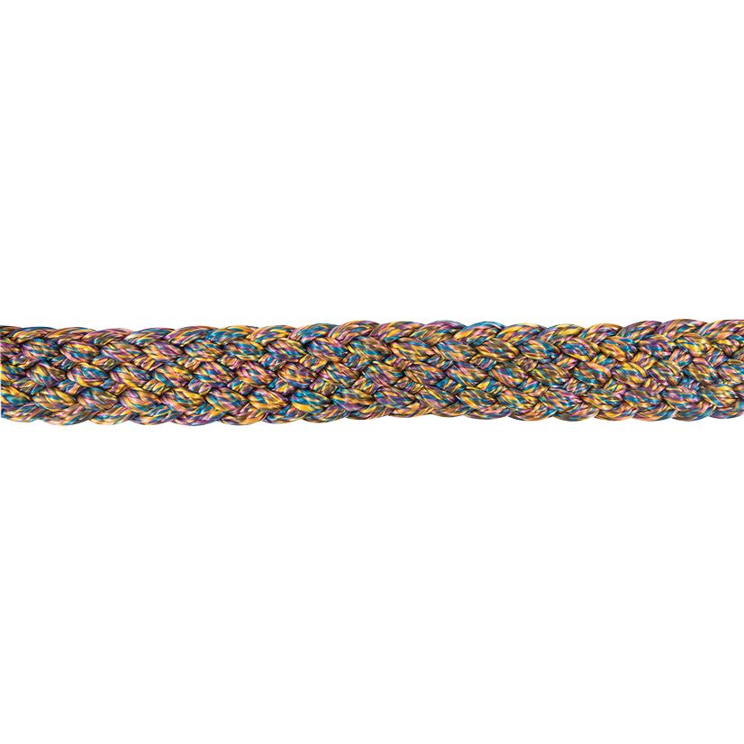 Cashel Tack Standard / Mardi Gras Cashel Flat Braid Halter With 8' Lead Rope