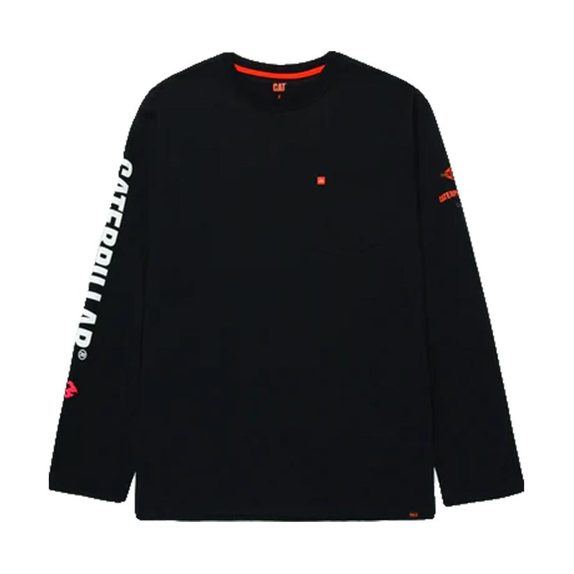 Cat Apparel CAT FR Lightweight Banner Long Sleeve Men's Black Tee
