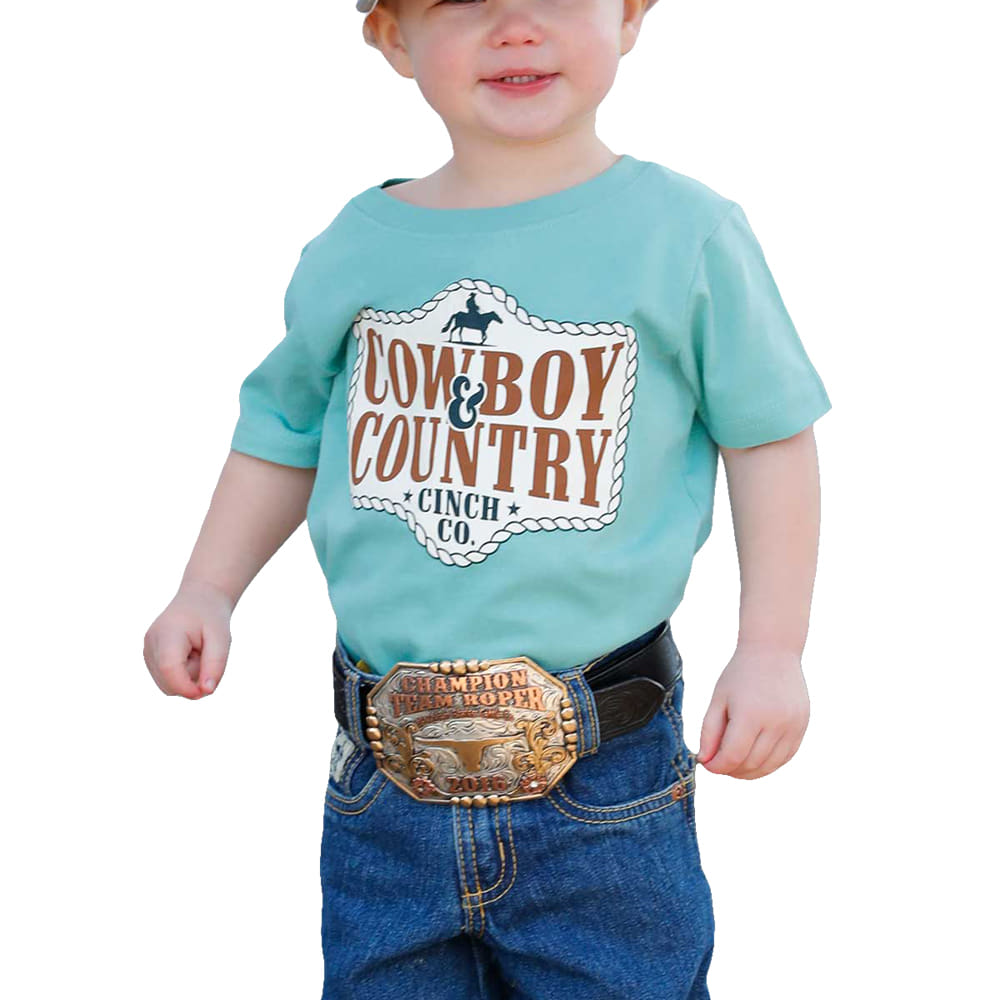 Cinch Apparel Cinch Boy's Toddler Cowboy Country Graphic Blue Tee