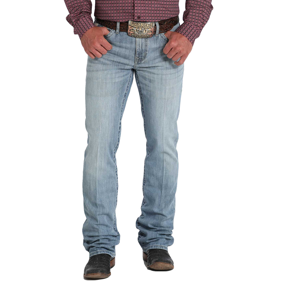 Cinch Apparel Cinch Ian Mid Rise Slim Bootcut Light Wash Men's Jeans