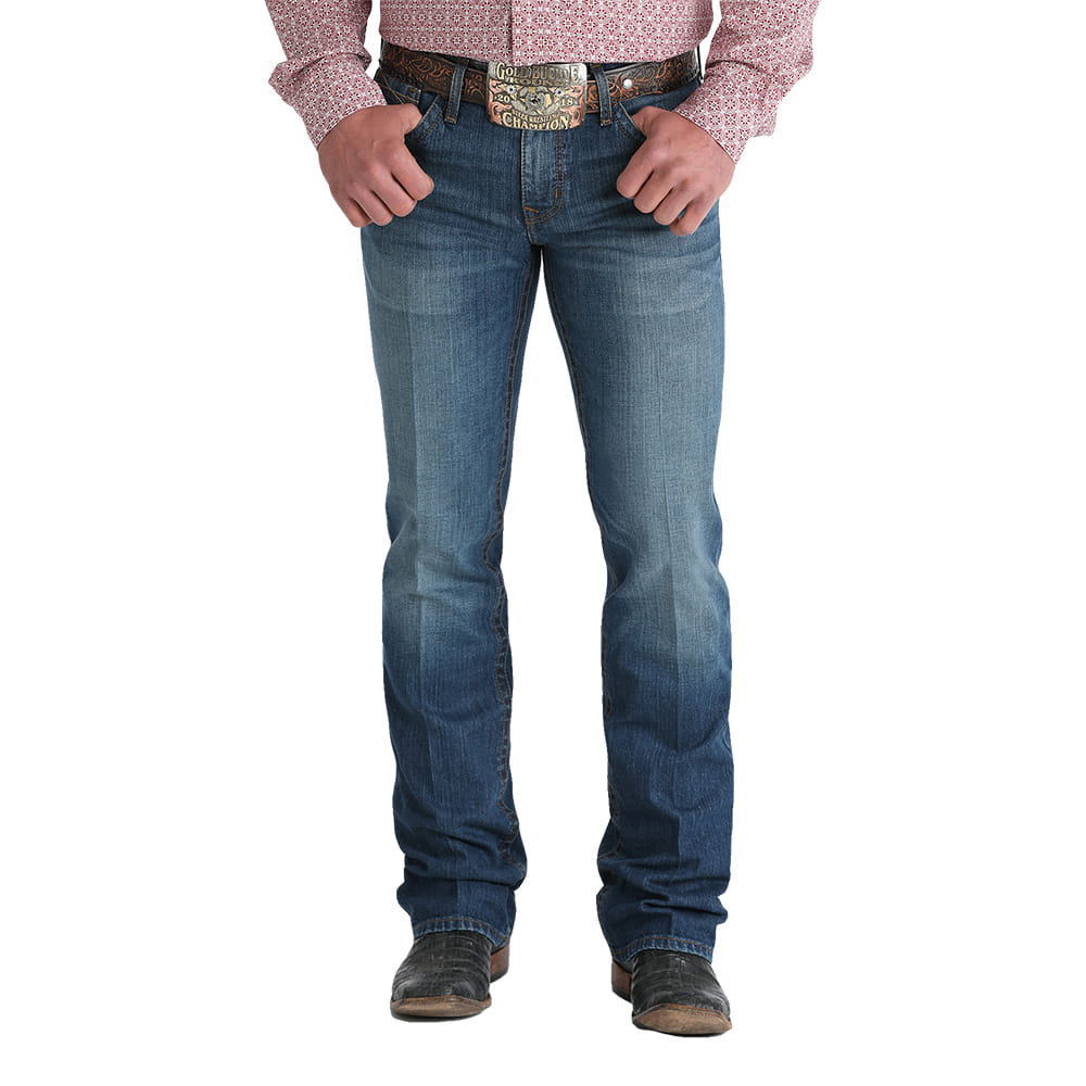 Cinch Apparel Cinch Ian Slim Fit Dark Stonewash Bootcut Men's Jeans