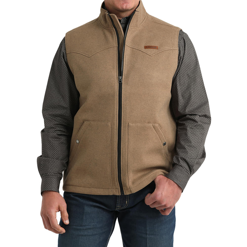 Cinch Apparel Cinch Khaki Brushed Knit Men's Vest
