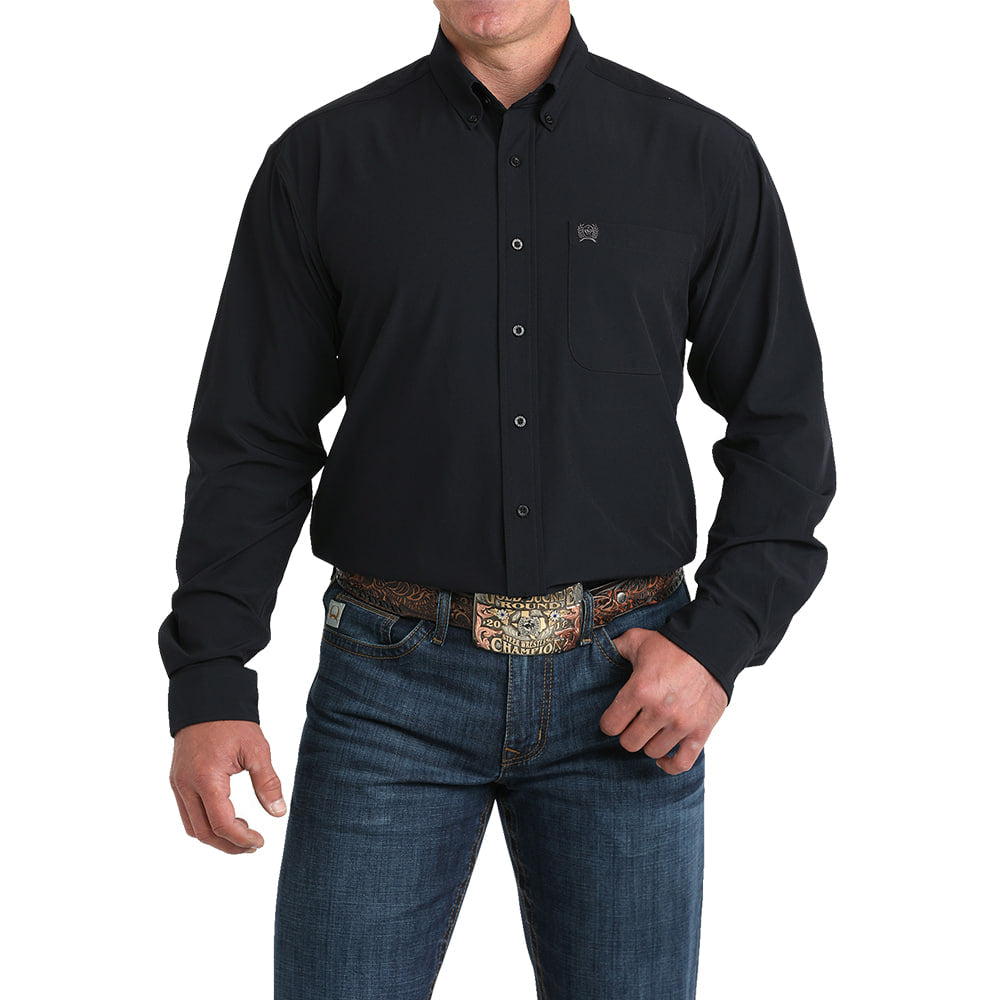 Cinch Apparel Cinch Men's Arenaflex Black Long Sleeve Button Down Shirt
