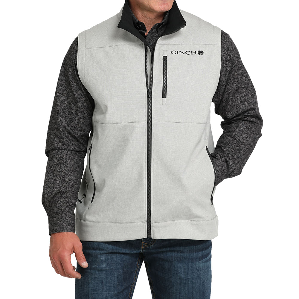 Cinch Apparel Cinch Men's Grey Bonded Vest