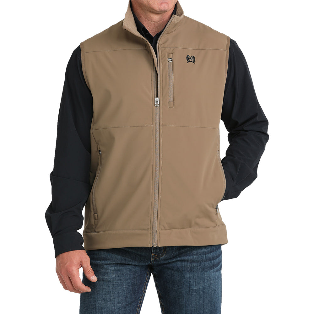 Cinch Apparel Cinch Men's Khaki Windproof Bonded Vest