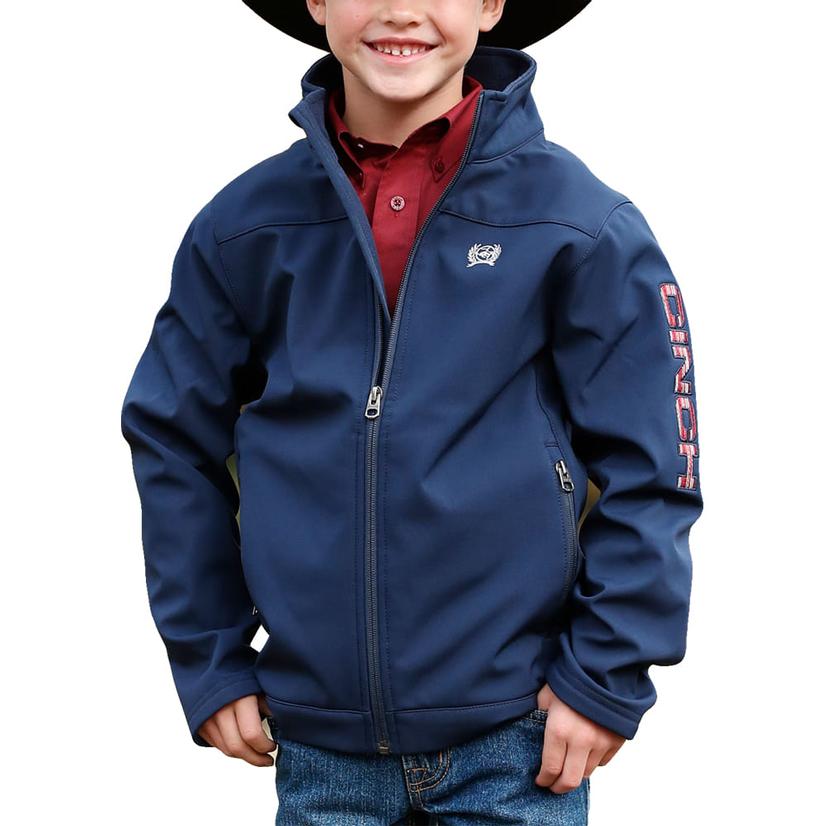 Cinch Apparel Cinch Navy Logo Boy's Bonded Jacket