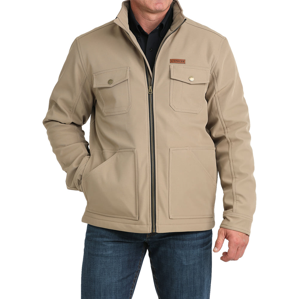 Cinch Apparel Cinch Tan Concealed Carry Leather Logo Patch Jacket