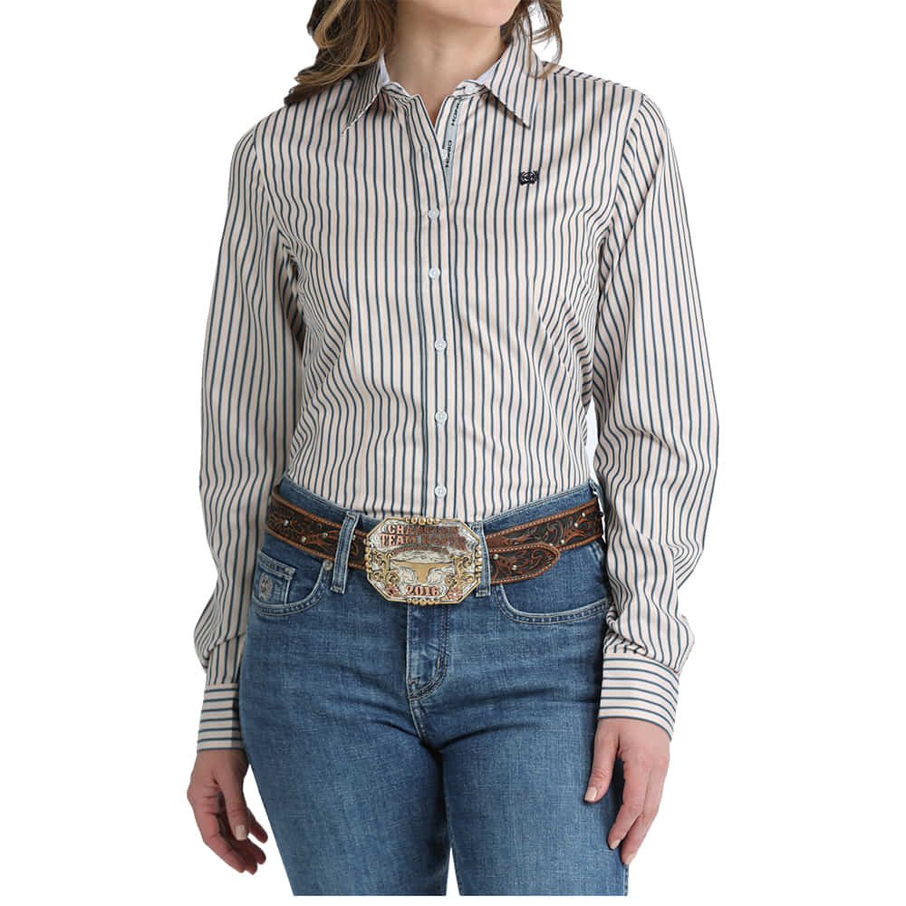 Cinch Apparel Cinch Tencel Long Sleeve Women's Button-Down Shirt in Multi
