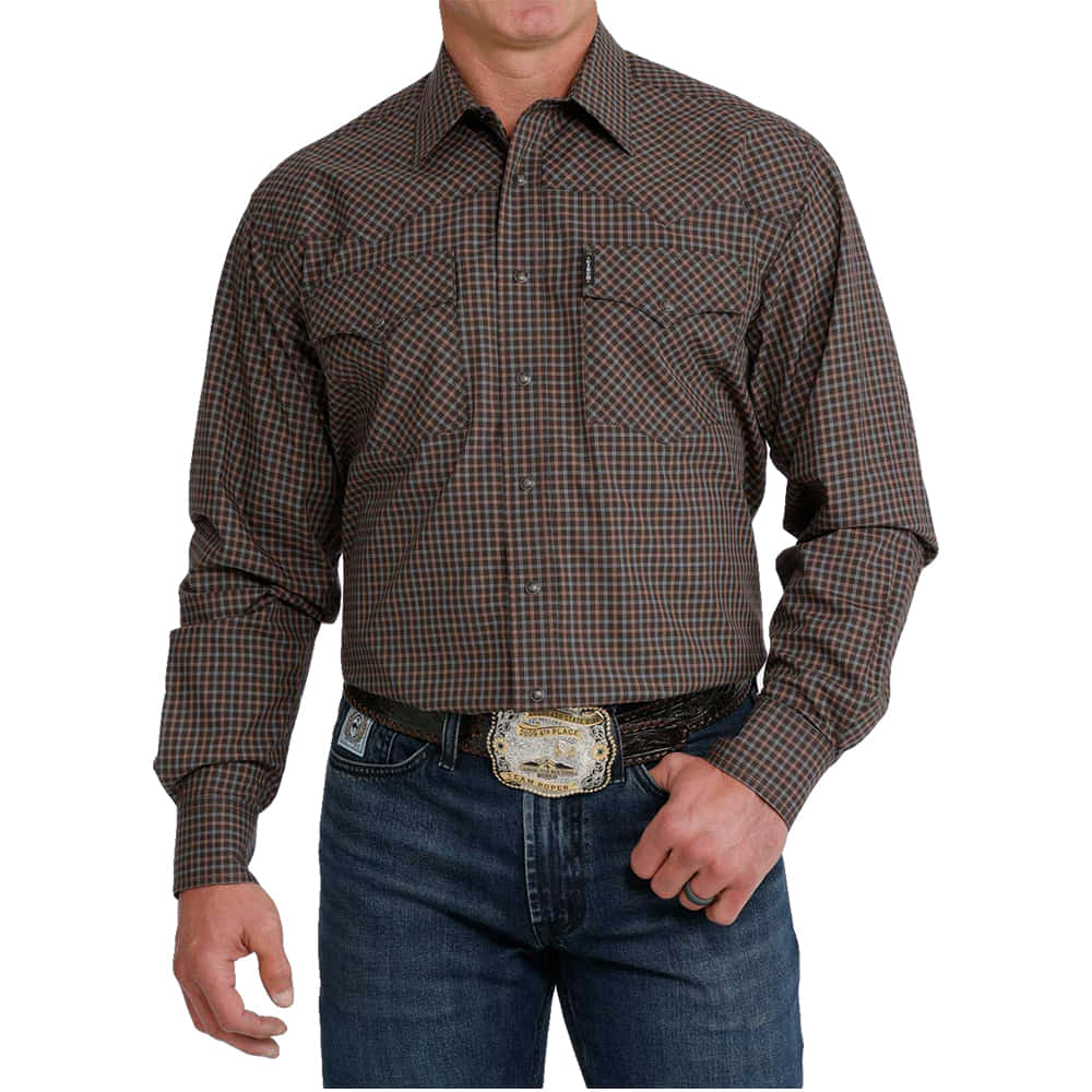 Cinch Apparel Long Sleeve Plaid Snap Shirt