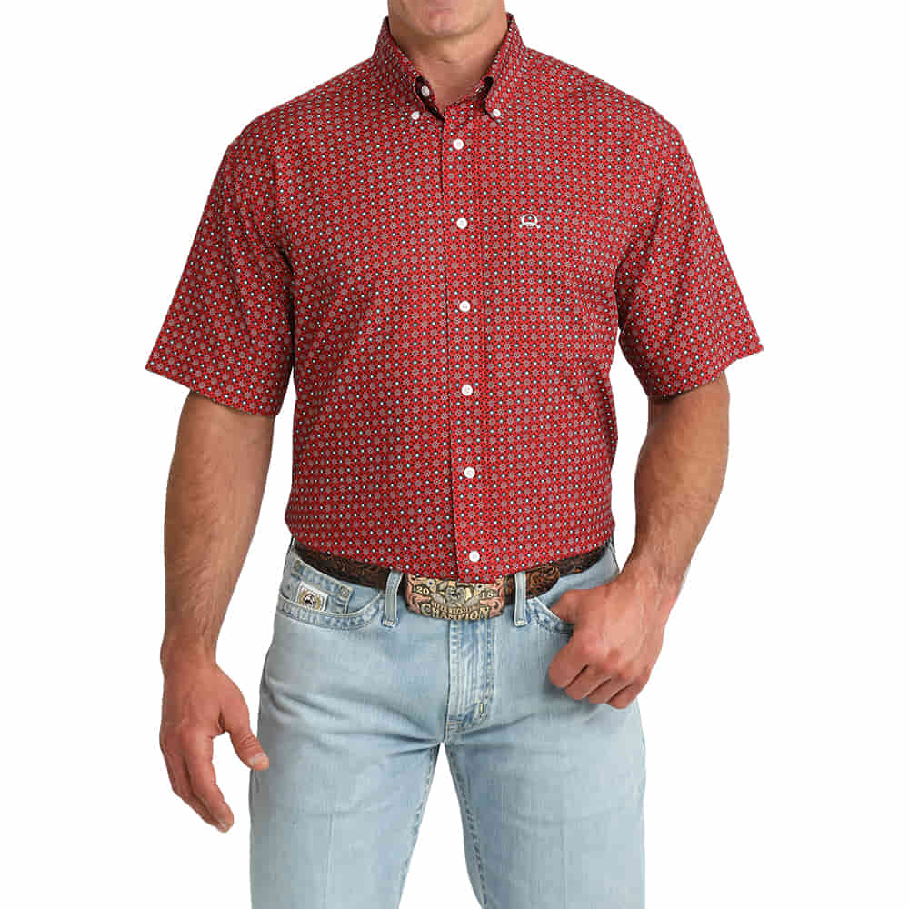 Cinch Apparel Mens Athletic Print Short Sleeve
