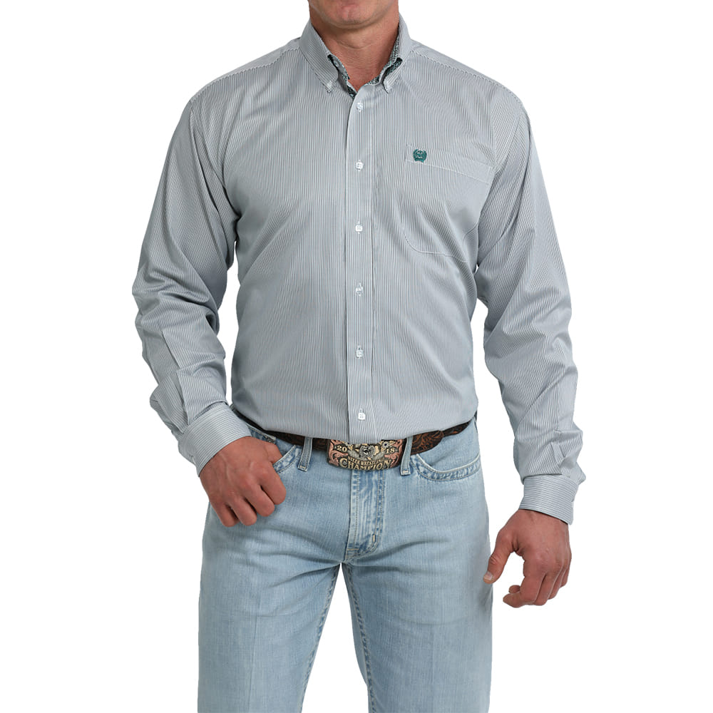 Cinch Apparel MENS TENCEL LONG SLEEVE BUTTON DOWN SHIRT IN MULTI