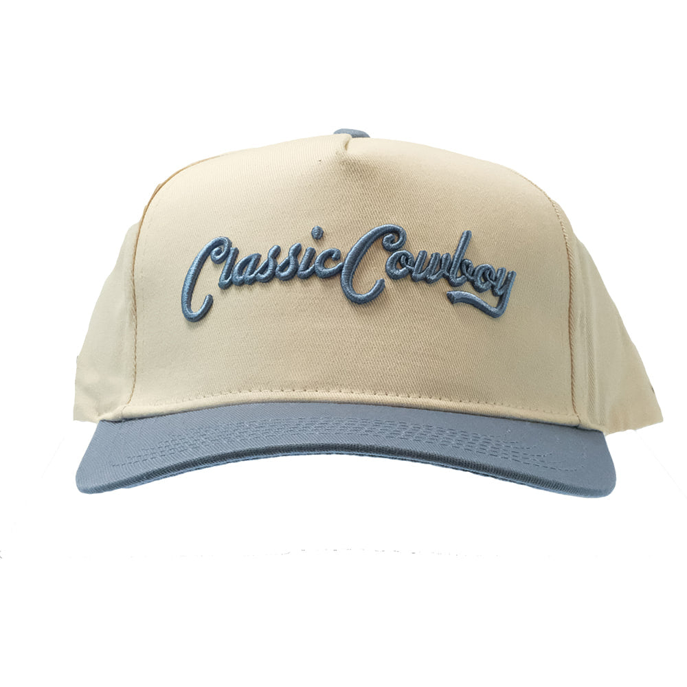 Classic Cowboy Hats Classic Cowboy The Ol' Blue Five Panel Cap in White and Blue