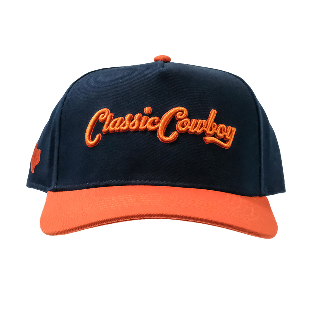 Classic Cowboy Hats THE WILDCATTER NAVY/ORANGE