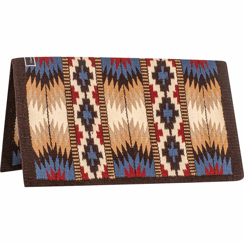 Classic Equine Tack 34"X38" / Coffee/Blue Classic Equine Show Blanket