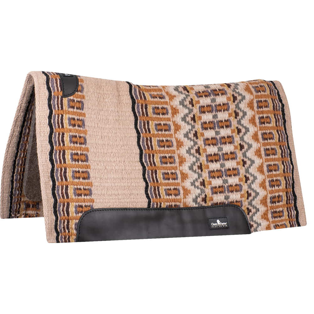 Classic Equine Tack 34"X38" / Latte/Black Classic Equine Classic Wool Top 34 x 38 Saddle Pad