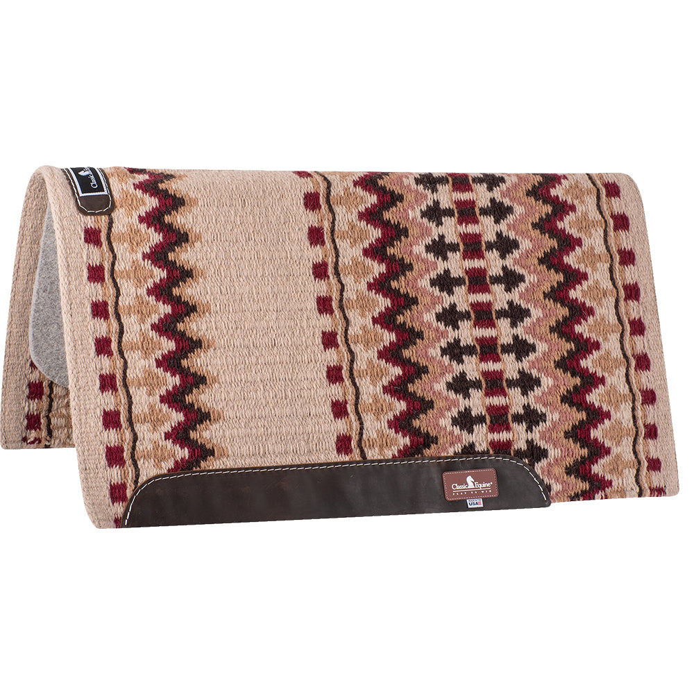 Classic Equine Tack 34"X38" / Latte/Fawn Classic Equine Classic Wool Top 34 x 38 Saddle Pad