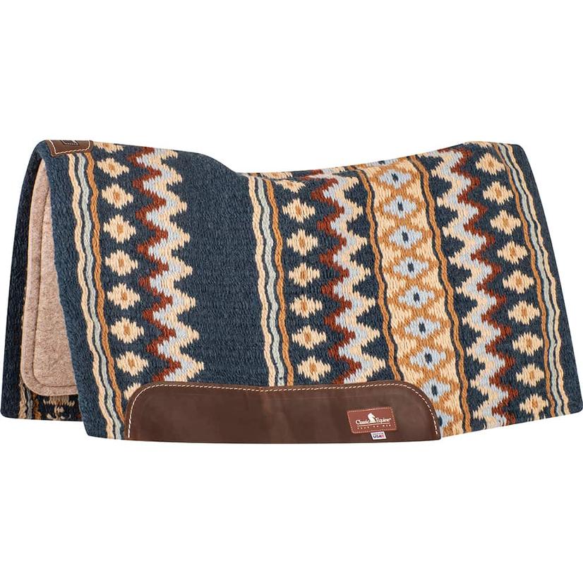 Classic Equine Tack 34"X38" / Navy/Ice Classic Equine ESP Contoured Wool 34x38 x 3/4 inch Pad