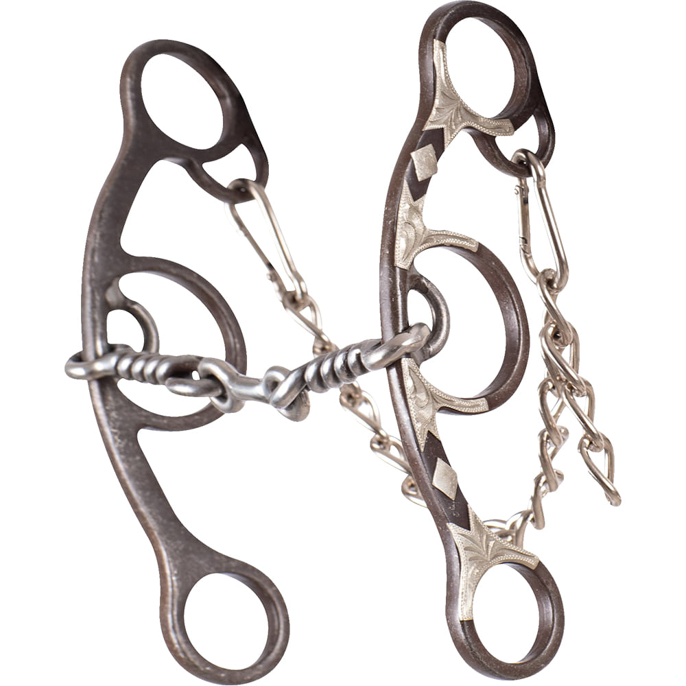 Classic Equine Tack Barrel Bit Short Shank Twisted Wire Dog Bone
