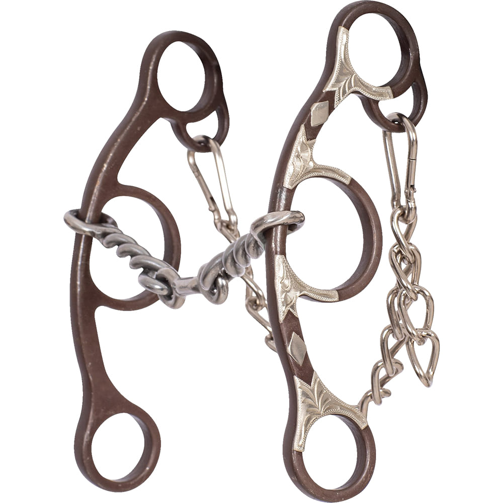 Classic Equine Tack Barrel Bit Short Shank Twisted Wire Dogbone