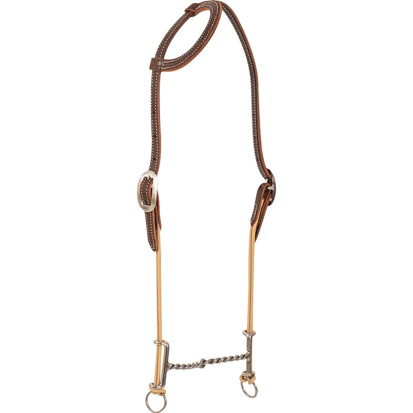 Classic Equine Tack Chocolate / Osfa Classic Equine Chocolate Loomis Draw Gag Twisted Snaffle Slip Ear Headstall