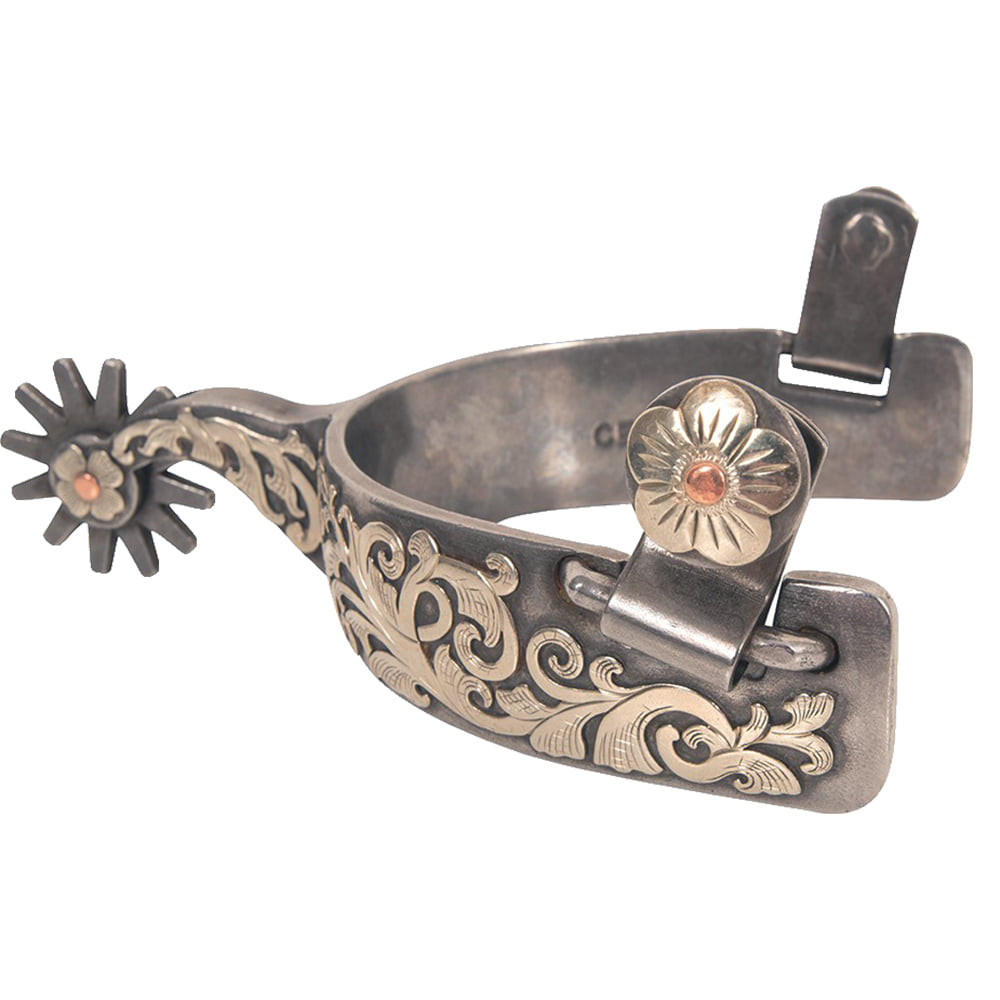 Classic Equine Tack Men's / Iron Classic Equine Performance Horse Silver Scroll Men's Spurs