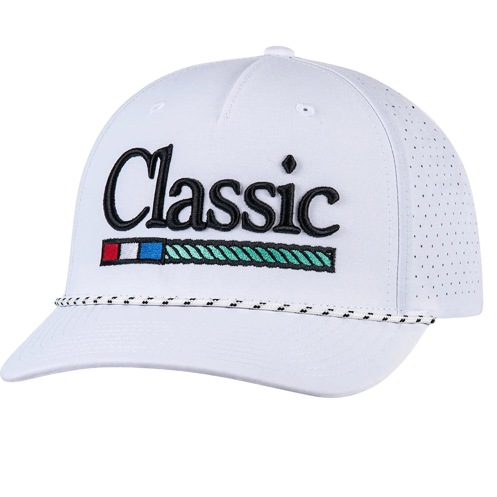 Classic Rope Hats Classic Rope White The Performance 3D Puff Embroidery Cap