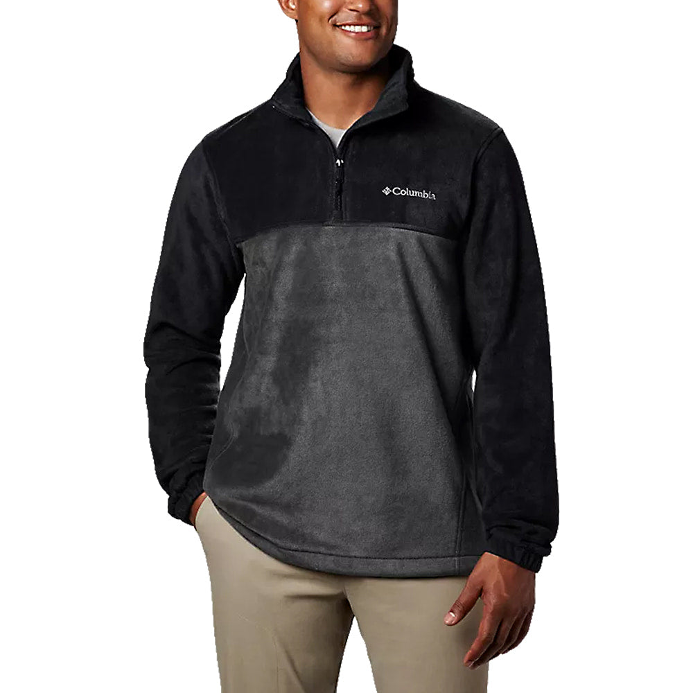 Columbia Sportswear Apparel Columbia Sportswear Steens Mountain Black Grill Half Zip Men's Fleece Pullover